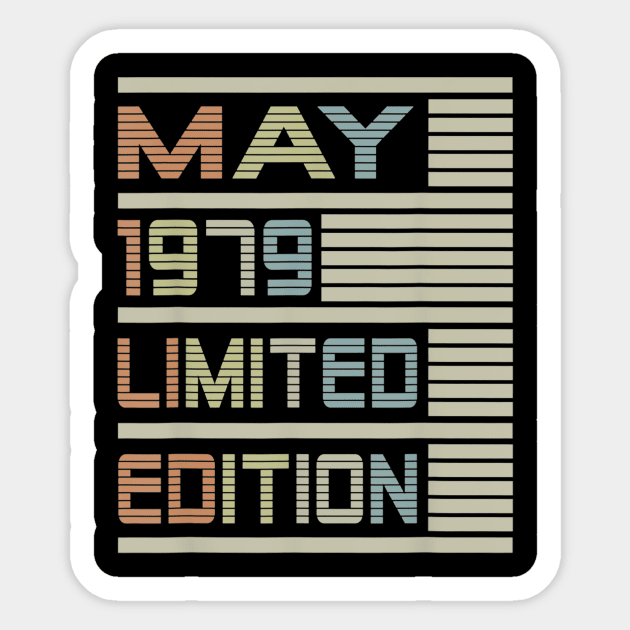 41th Birthday Gift May 1979 41 Years Old Sticker by bummersempre66